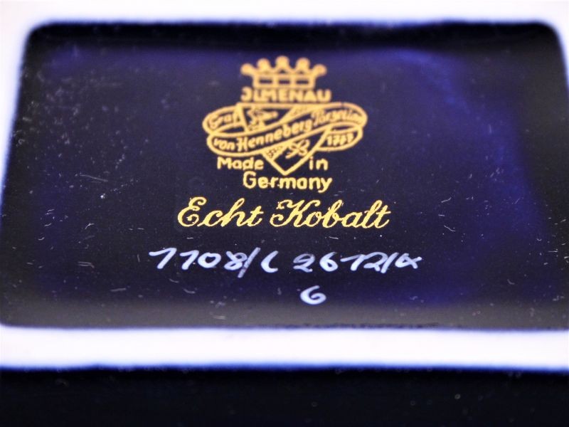 Vintage driedelig Porzellan Echt Kobalt
